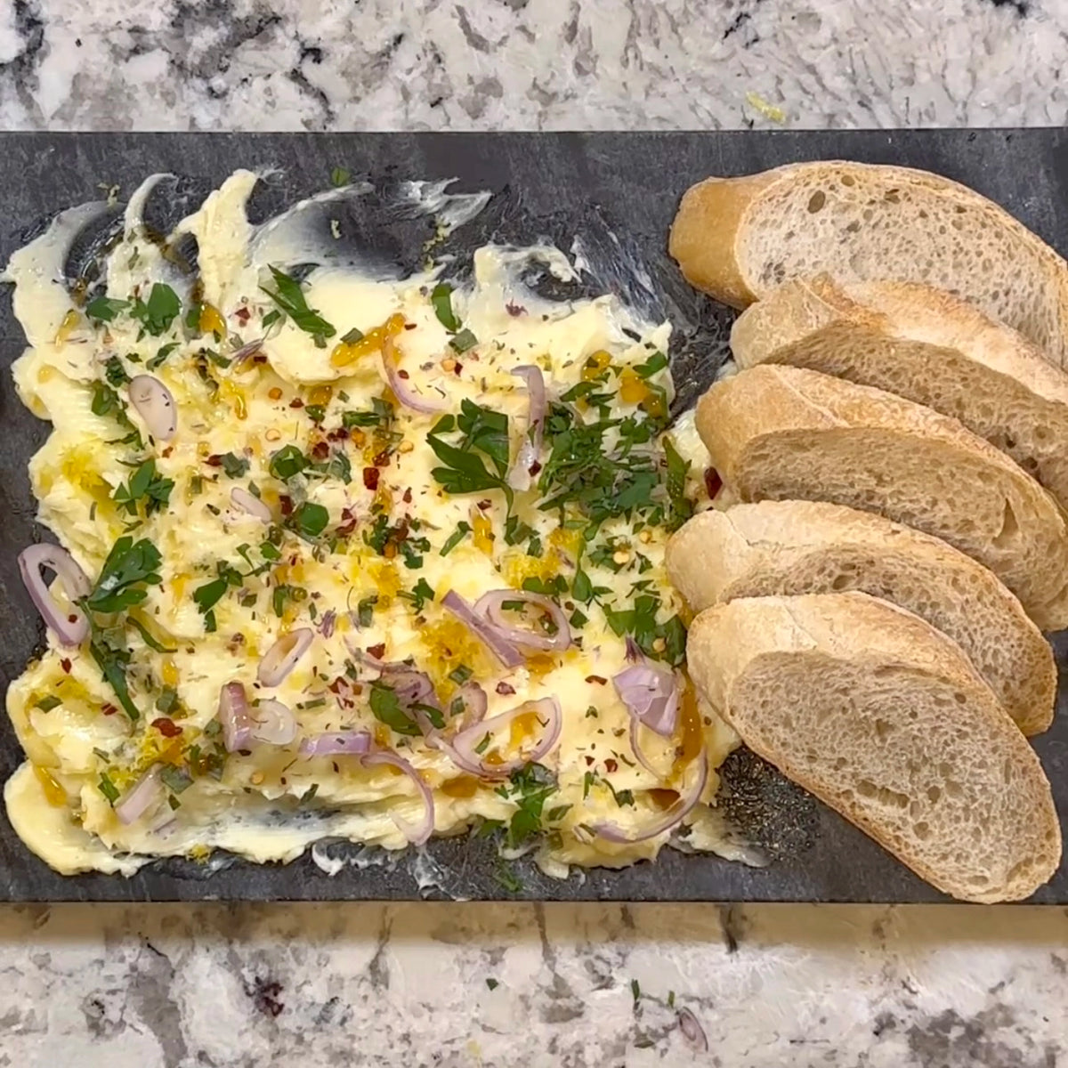 Black Truffle Butter Board with Chive Blossoms
&ndash; SydPlayEat