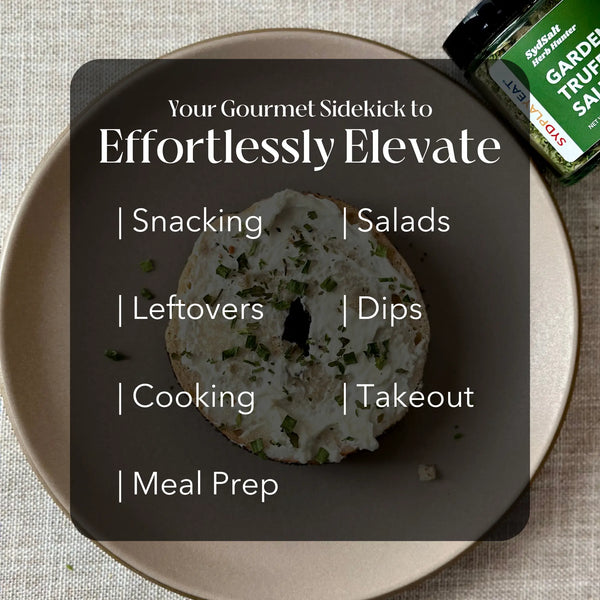 How to use SydPlayEat SydSalt Herb Hunter Snacking Leftovers Cooking Meal Prep Salads Dips Takeout