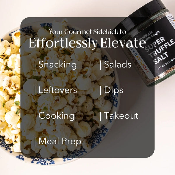 How to use SydPlayEat SydSalt Truffle Magic Snacking Leftovers Cooking Meal Prep Salads Dips Takeout
