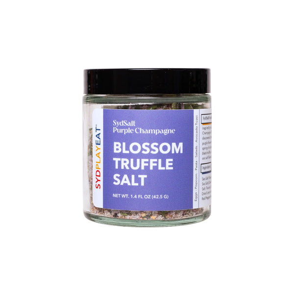 An image showing a container of gourmet blossom truffle salt.