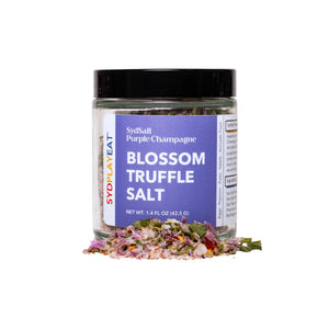 An image showing a container of gourmet blossom truffle salt.