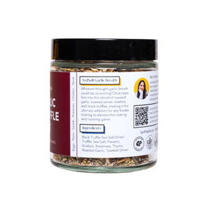 An image showing a container of truffle salt with visible truffle pieces.