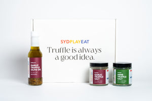 Sydney Eat truffle products on a white background with text 'Truffle is always a good idea'.